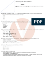 JEE 12 - Test 1 - Paper 2 - Advanced Pattern 1