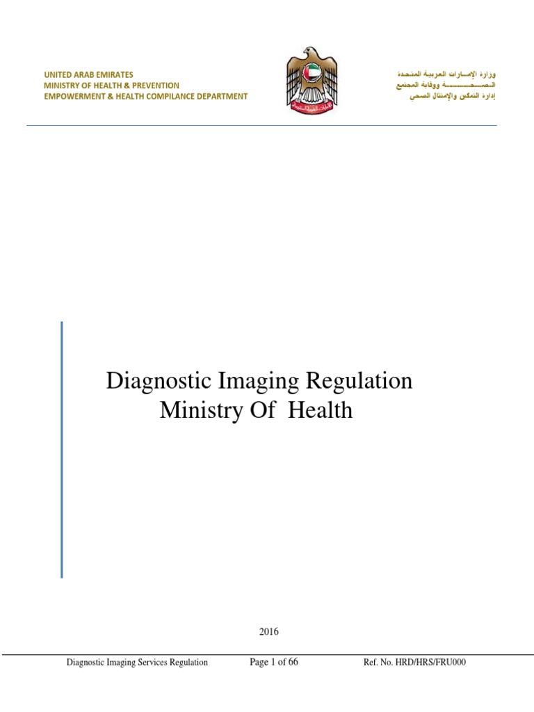 Diagnostic Imaging Regulation PDF Medical Imaging Radiography