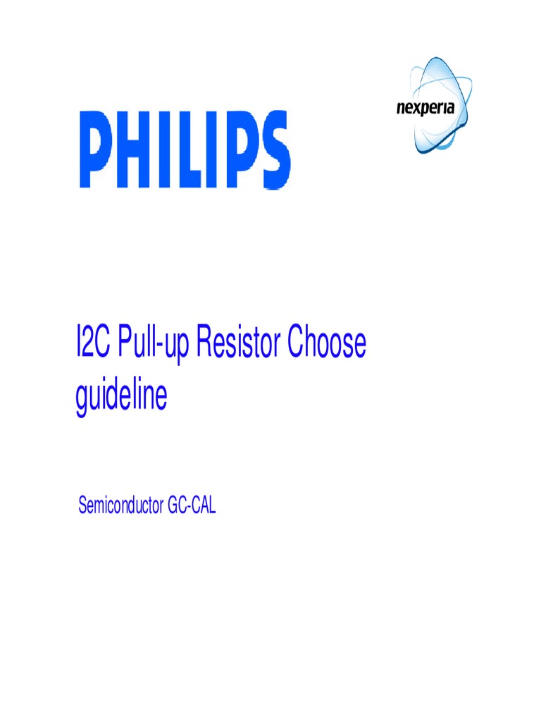 I2C PullUp Resistor Choose Guideline v1.0 PDF Electrical