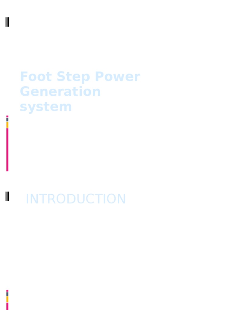 Footstep Power Generation System | PDF