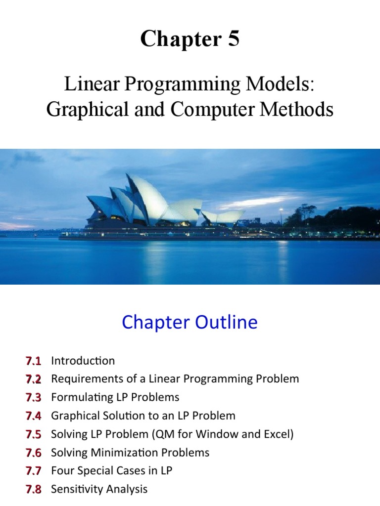 Chap 05 LP Models Graphical and Computer Methods Soan | PDF ...