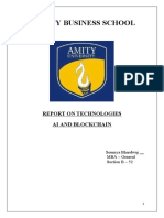 Amity Business School: Report On Technologies Ai and Blockchain