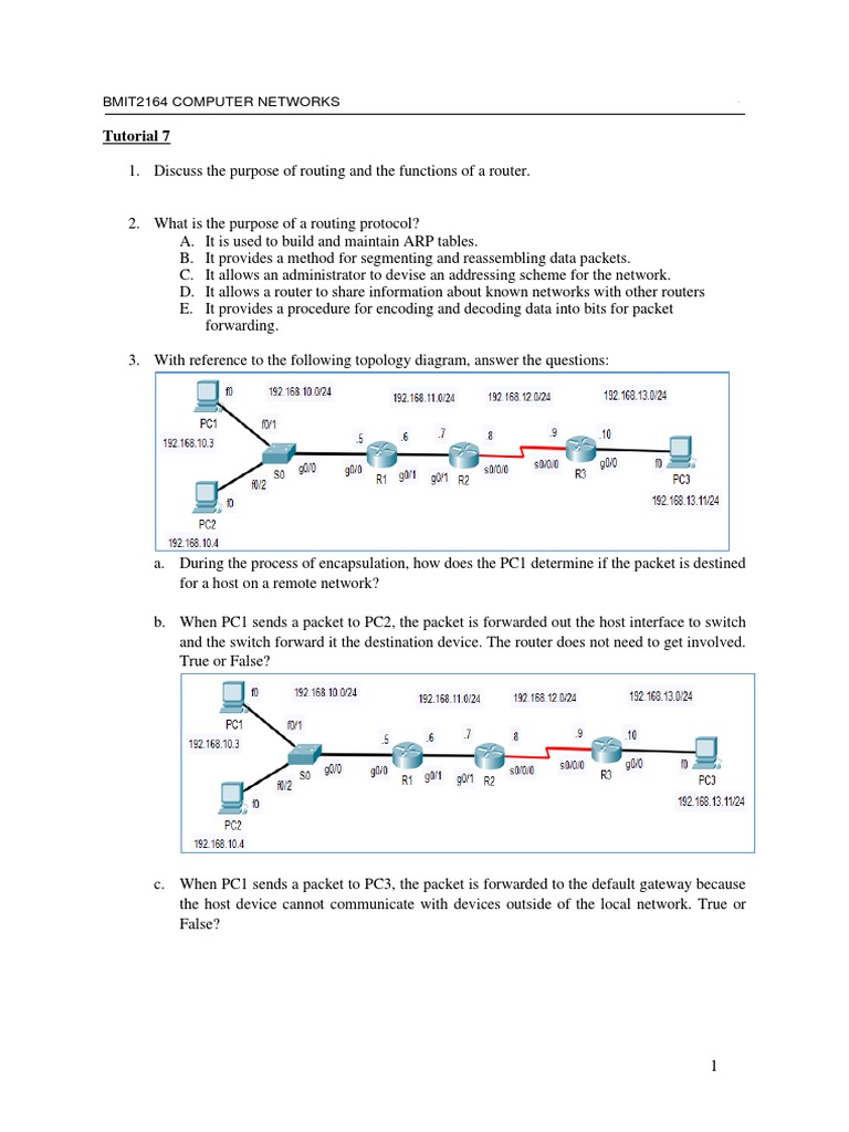 BMIT2164 T7 Basic Routing Concept and EIGRP | PDF | Routing | Computer ...