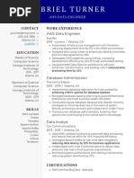 Aws Data Engineer Resume Example