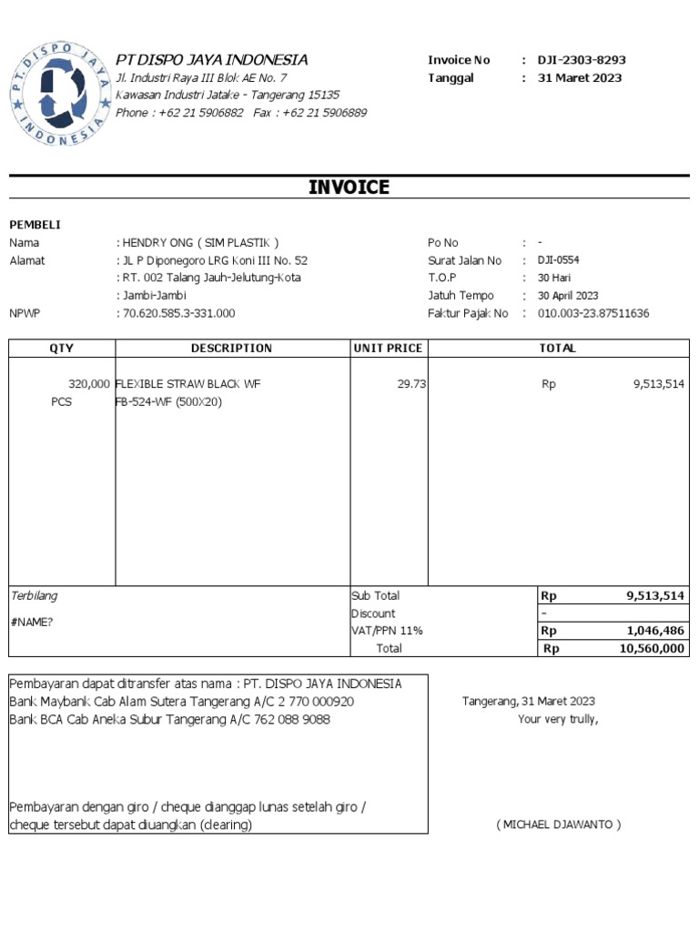 Invoice Maret 2023 | PDF