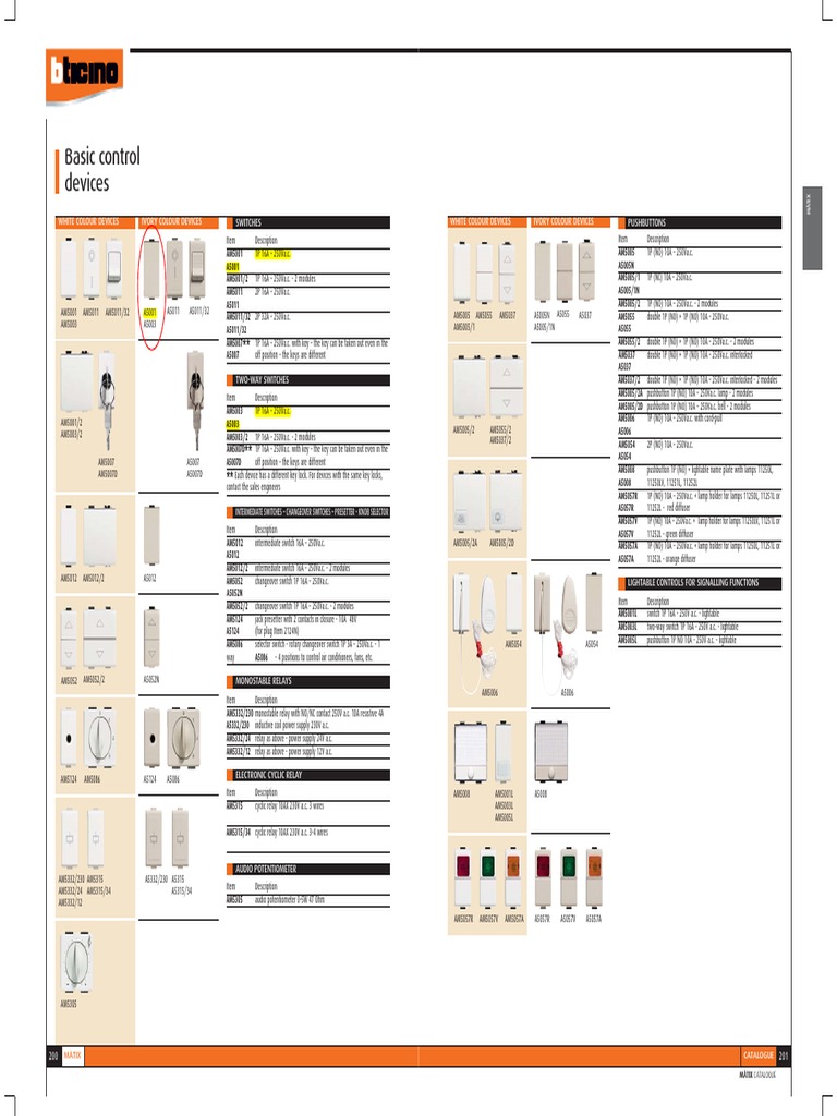 A5011 ABB Basic Control Devices | PDF | Relay | Switch
