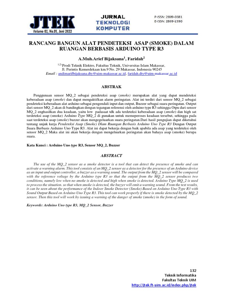 Rancang Bangun Alat Pendeteksi Asap Smok B1dad1ef | PDF | Sains ...