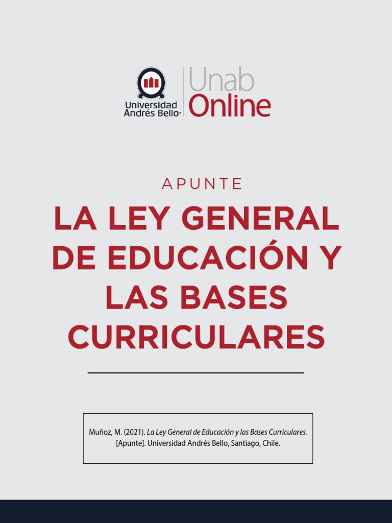 Ley de Educación y Bases Curriculares | PDF | Plan de estudios ...