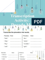 Transcription-Activity Homoraphs Homophones Historical-Linguistics