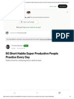 50 Short Habits Super Productive People Practice Every Day - by Thomas Oppong