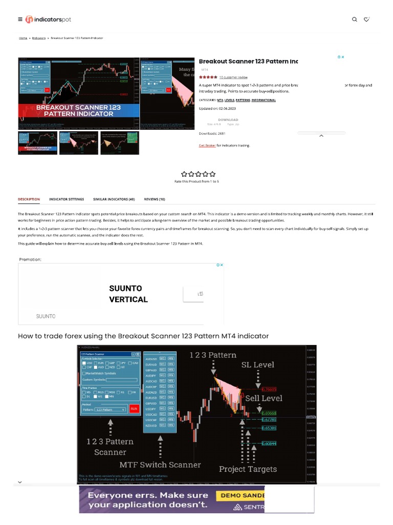 Breakout Scanner 123 Pattern Indicator | PDF