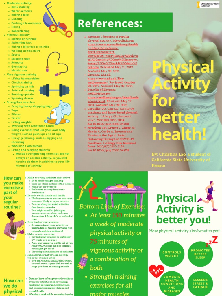 Physical Activity for Better Health | PDF | Physical Fitness | Physical ...