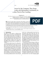 Lin (2013) Judging Borrowers by The Company They Keep - Friendship Networks and Information Asymmetry in Online Peer-To-Peer Lending