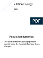 Population Ecology: - Outline For Today
