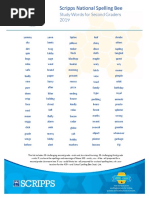 Grade 2 Spelling Bee Word List | PDF | Bees