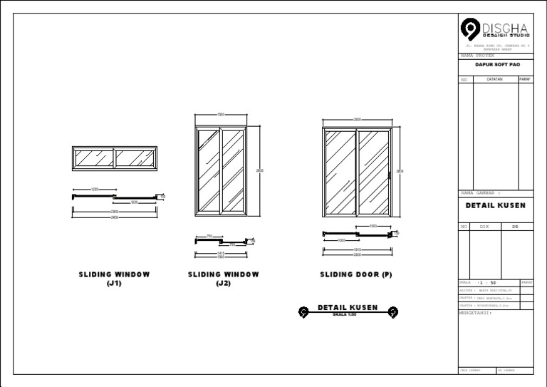 Contoh detail kusen aluminium | PDF