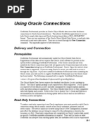 Using Oracle Connections: Delivery and Connection