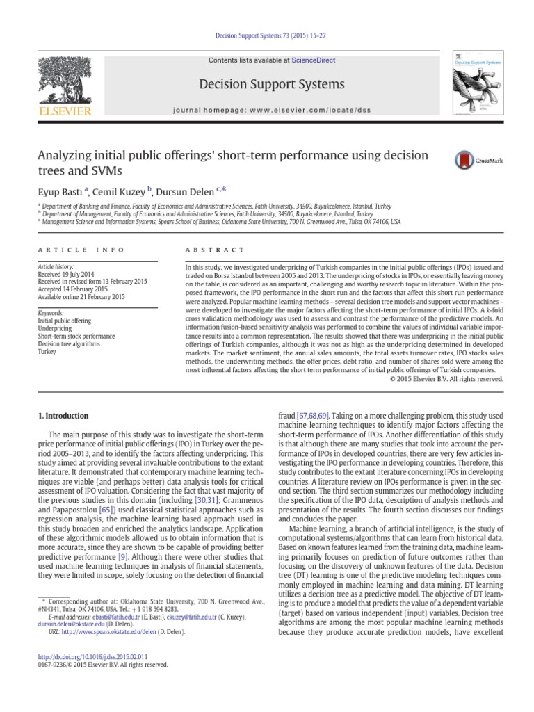 IPO Analysis with Machine Learning | PDF | Initial Public Offering ...