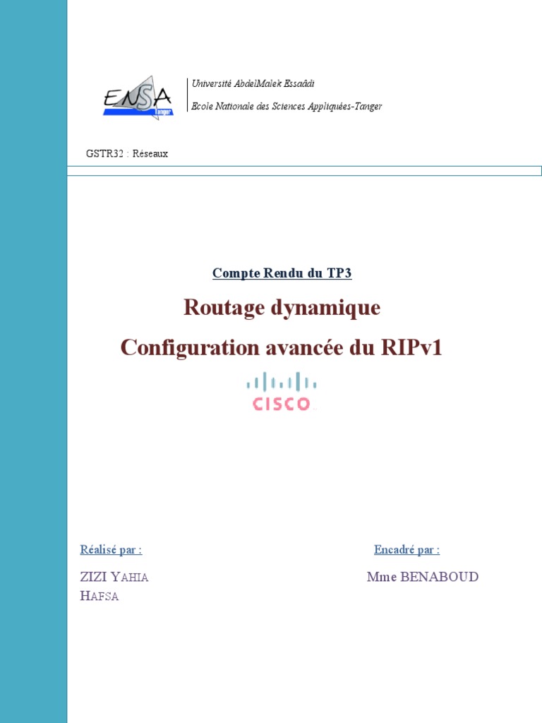 Configuration avancée RIPv1 et routage | PDF | Routage | Adresse IP