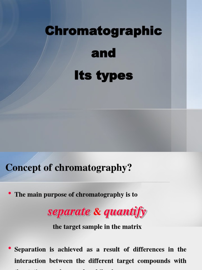 3 Chromatography and Its Types PDF
