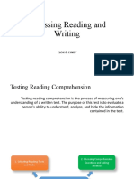 Assessing Reading and Writing