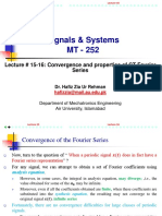 Lecture-15-16 Convergence & Properties of Fourier Series