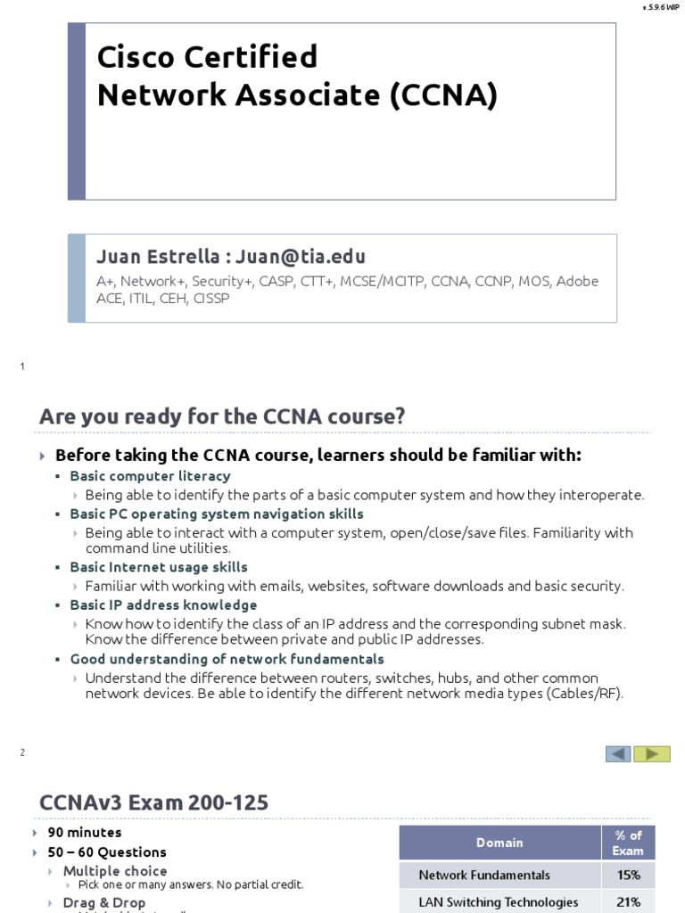 Cisco Certified Network Associate Ccna Juan Estrella | PDF | Internet ...