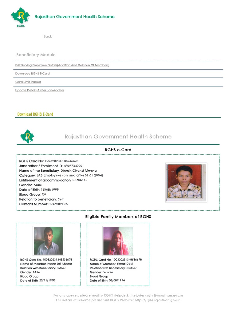 Rajasthan Government Health Scheme Guide | PDF