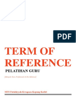 Term of Reference: Pelatihan Guru