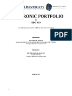 Electronic Portfolio: As A Final Requirement in Partial Fulfillment of The Course Requirement