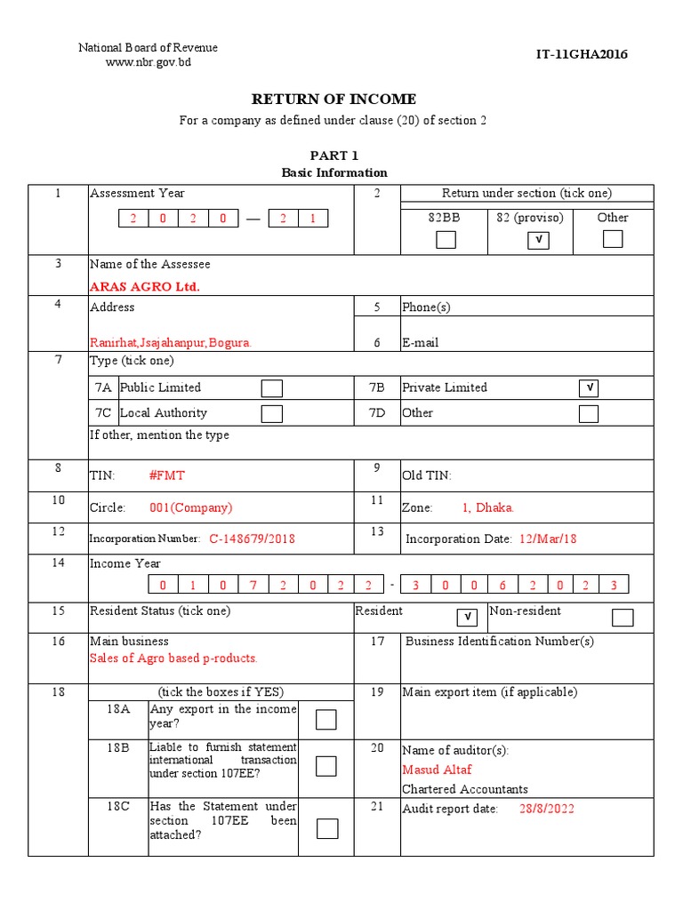 ARAS AGRO Ltd.20222023 PDF Tax Deduction Taxes