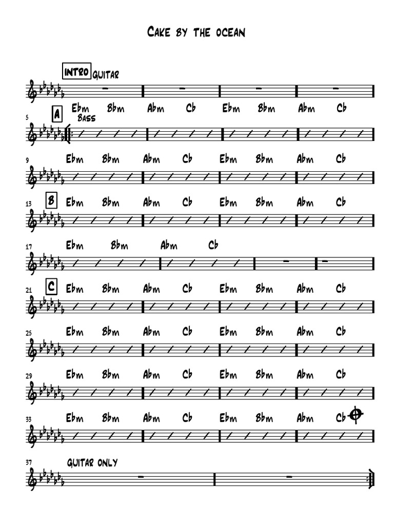 Cake by The Ocean Full Score PDF