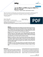 BMC Psychiatry: Evaluating Cutpoints For The MHI-5 and MCS Using The GHQ-12: A Comparison of Five Different Methods