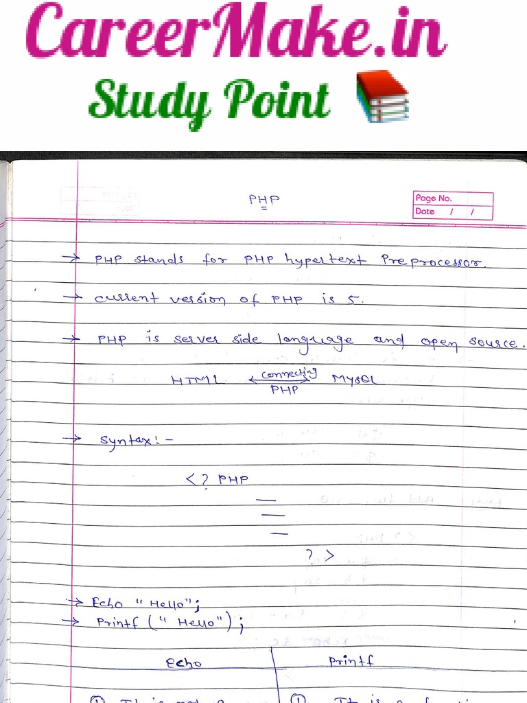 PHP Notes | PDF