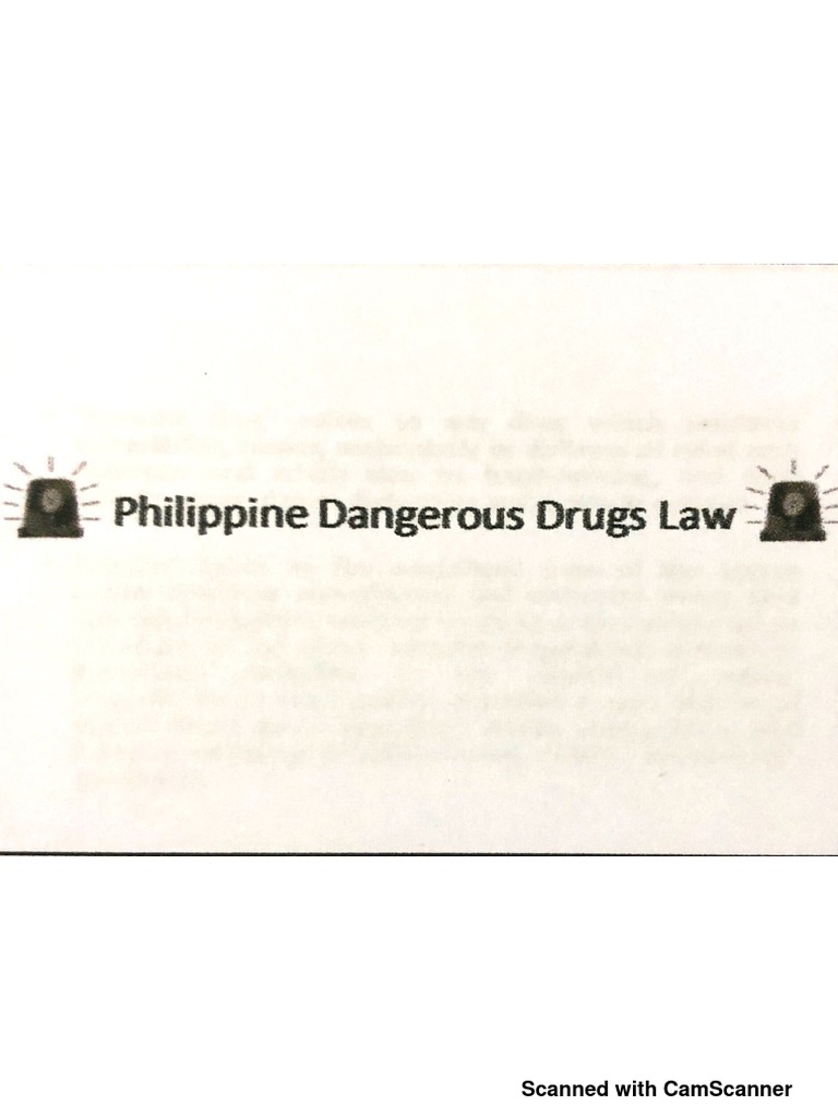 Ra 6425 Dangerous Drugs Act PDF
