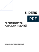 Elektrometal Kaplama Tekniği: 5. Ders