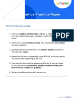 11+ Maths Practice Paper
