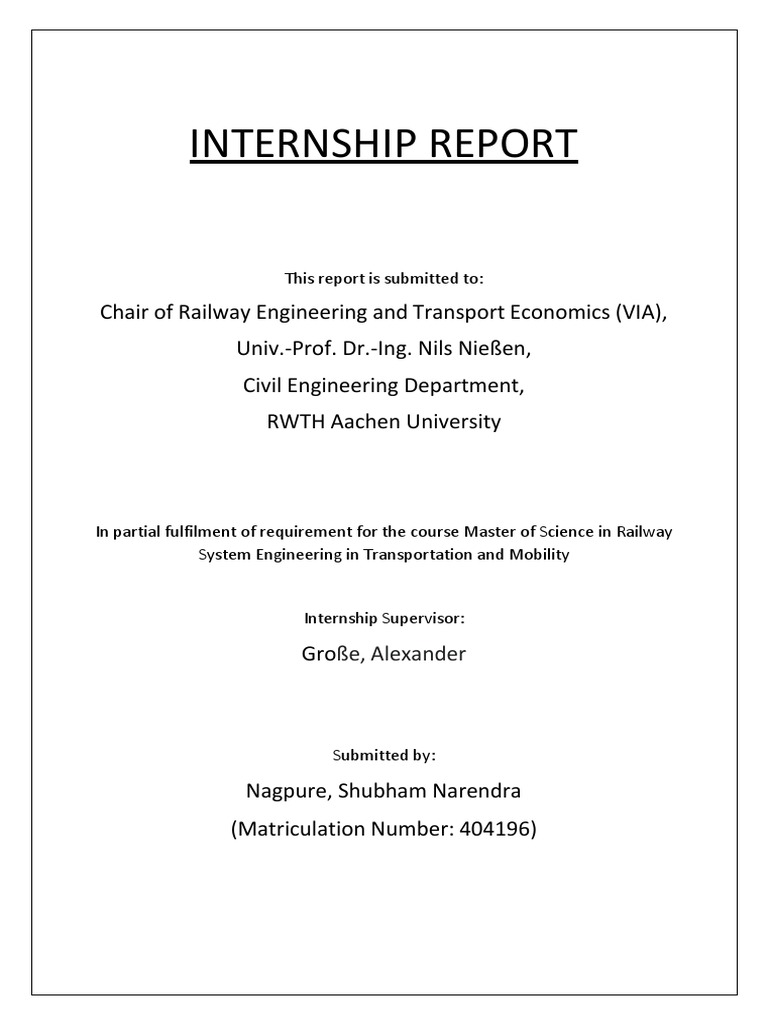Internship Report on Railway Engineering | PDF | Computer Security ...