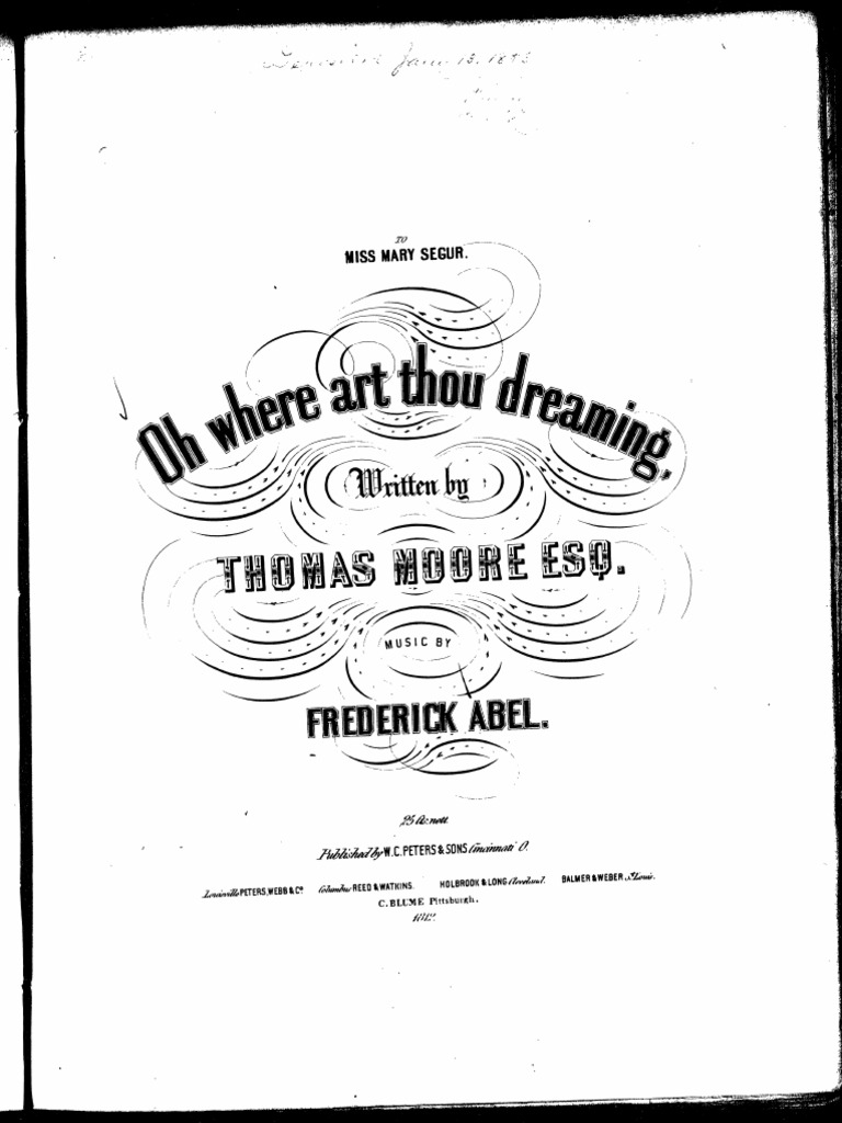 Oh Where Art Thou Dreaming PDF