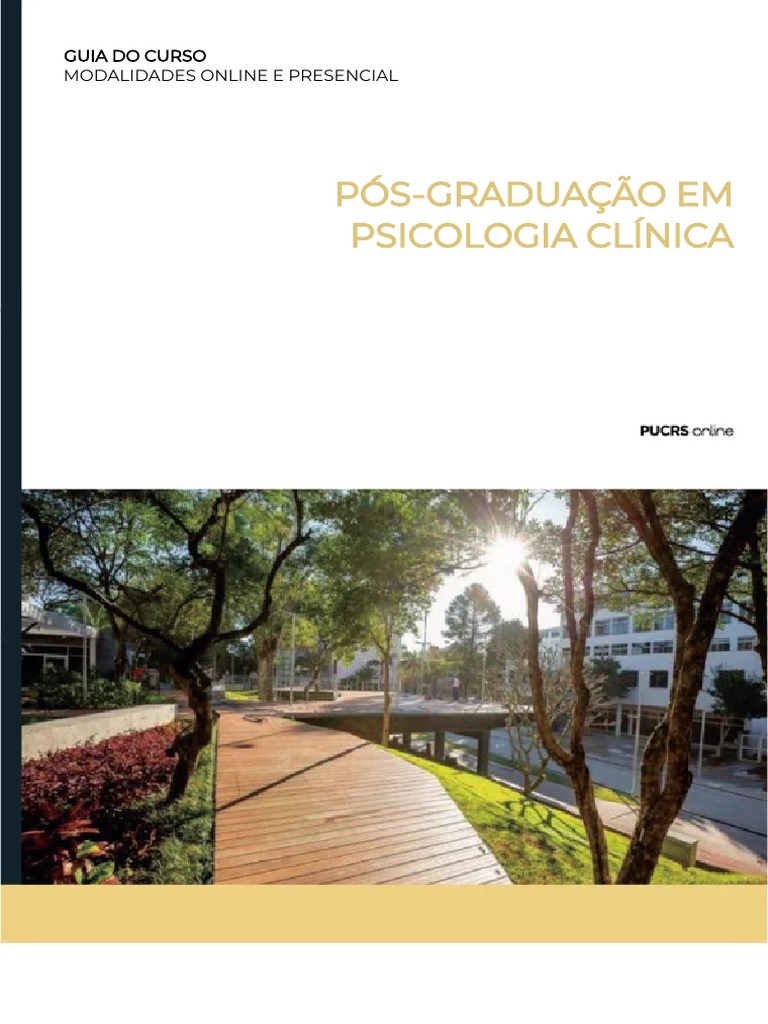 PÓS EM PSICOLOGIA CLINICA | PDF | Psicologia | Pós-graduação