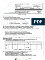 Devoir de Synthèse N°1: Sciences Physiques