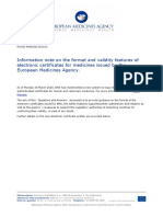 Information Note Format Validity Features Electronic Certificates Medicines Issued European en