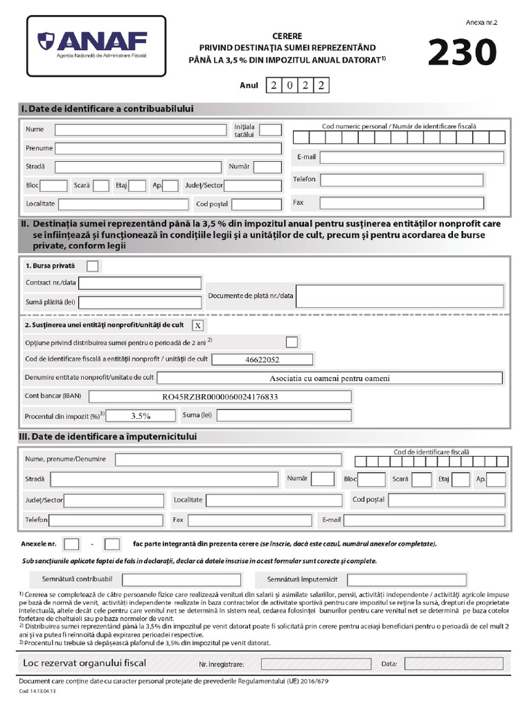 Formular 230 | PDF