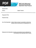 Exploration Topic Proposal - IBDP Maths IA