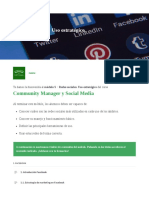 Community Manager - 5. Redes Sociales. Uso Estratégico