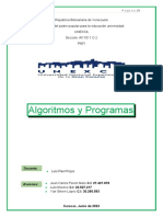 Trabajo de Algoritmo y Programas