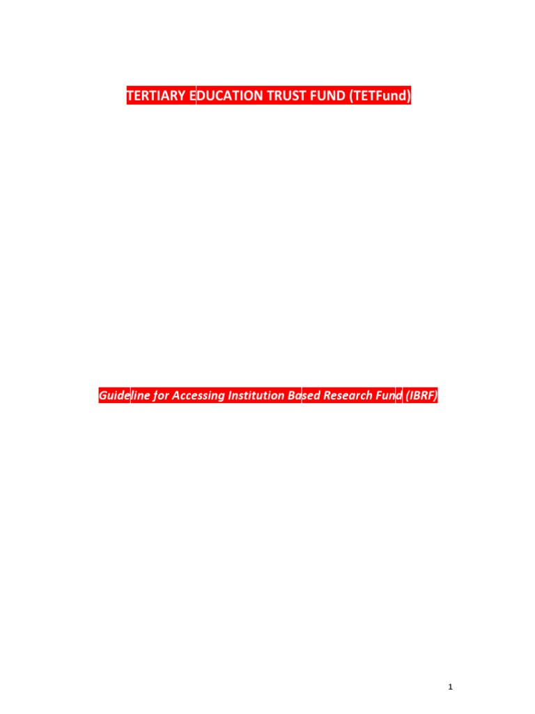 Guidelines For Institutional Research Grant | PDF