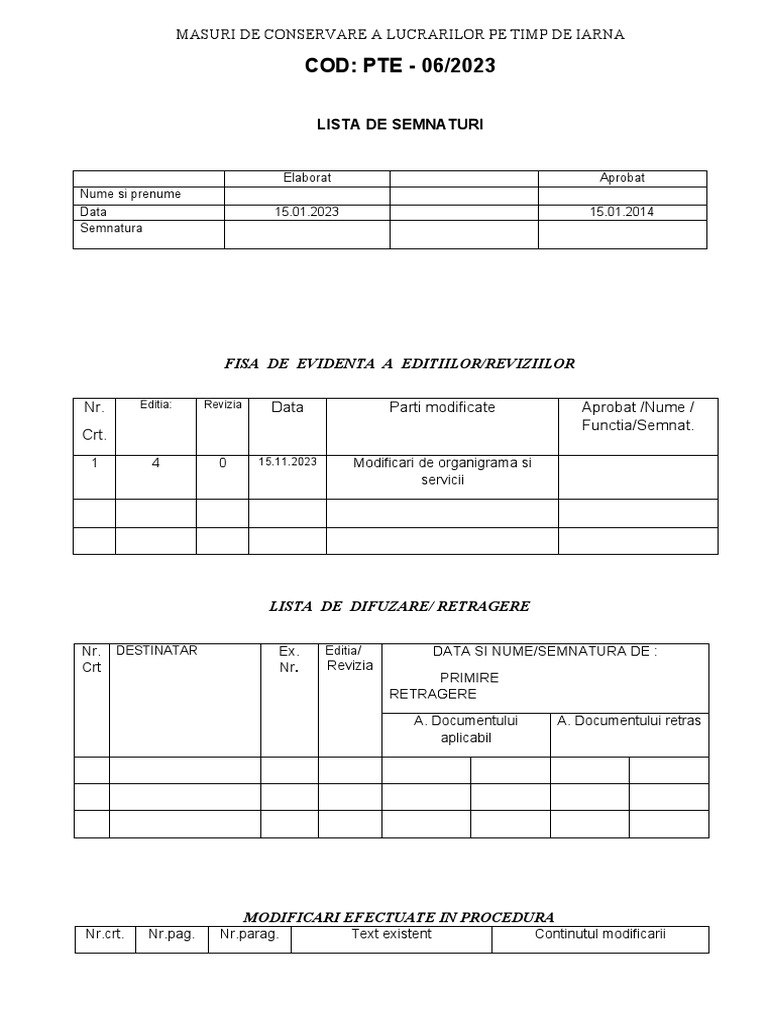 P06 Conservare Lucrari Pe Timp de Iarnas | PDF
