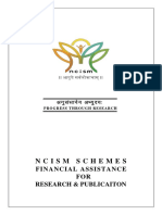 NCISM Schemes For Financial Assistance Brochure