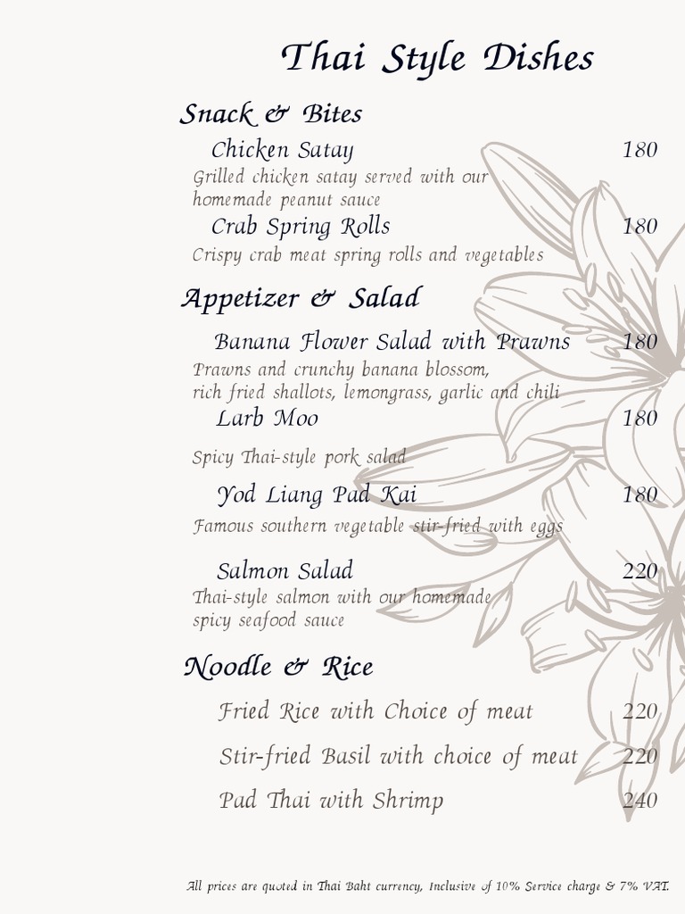 Thai Dishes | PDF | Thai Cuisine | Asian Cuisine